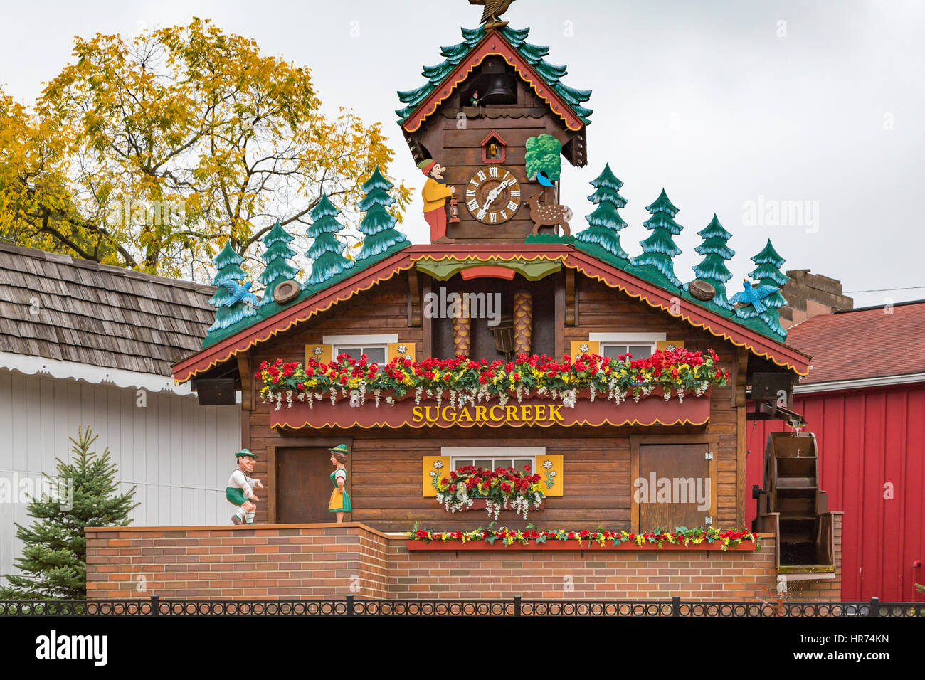 World's Largest Cuckoo Clock in sugar Creek, Ohio, USA Stock Photo Alamy