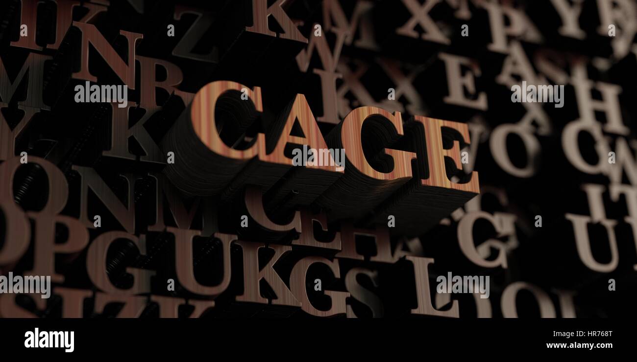 Cage - Wooden 3D rendered letters/message. Can be used for an online ...