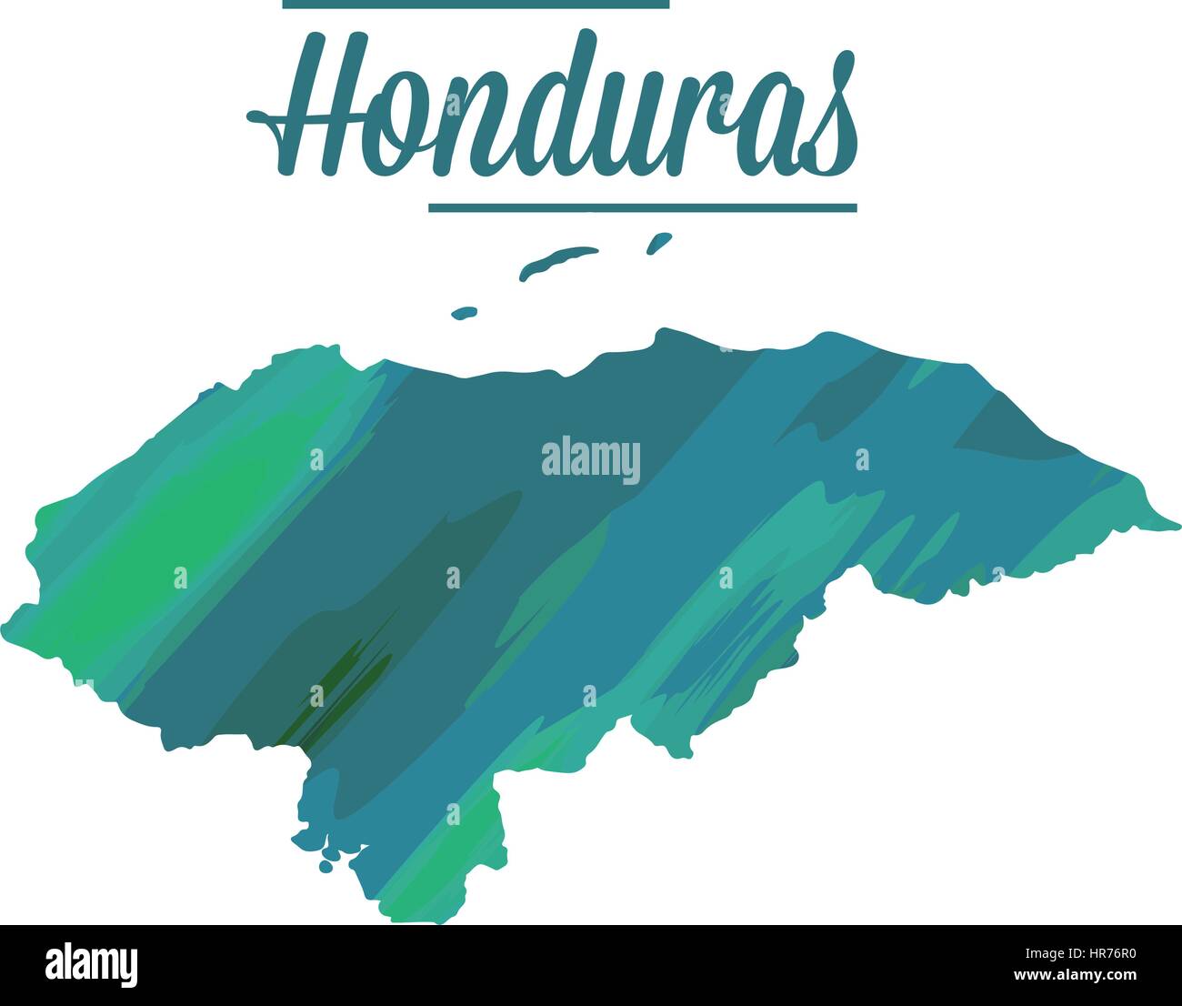 Abstract Honduras Map Stock Vector Images Alamy
