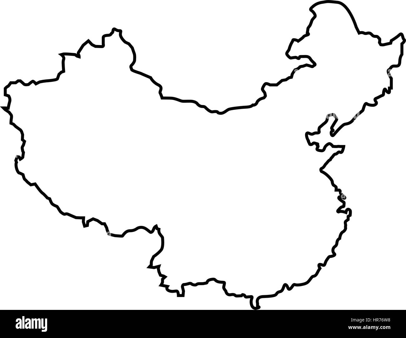 Isolated Chinese map Stock Vector Image & Art - Alamy