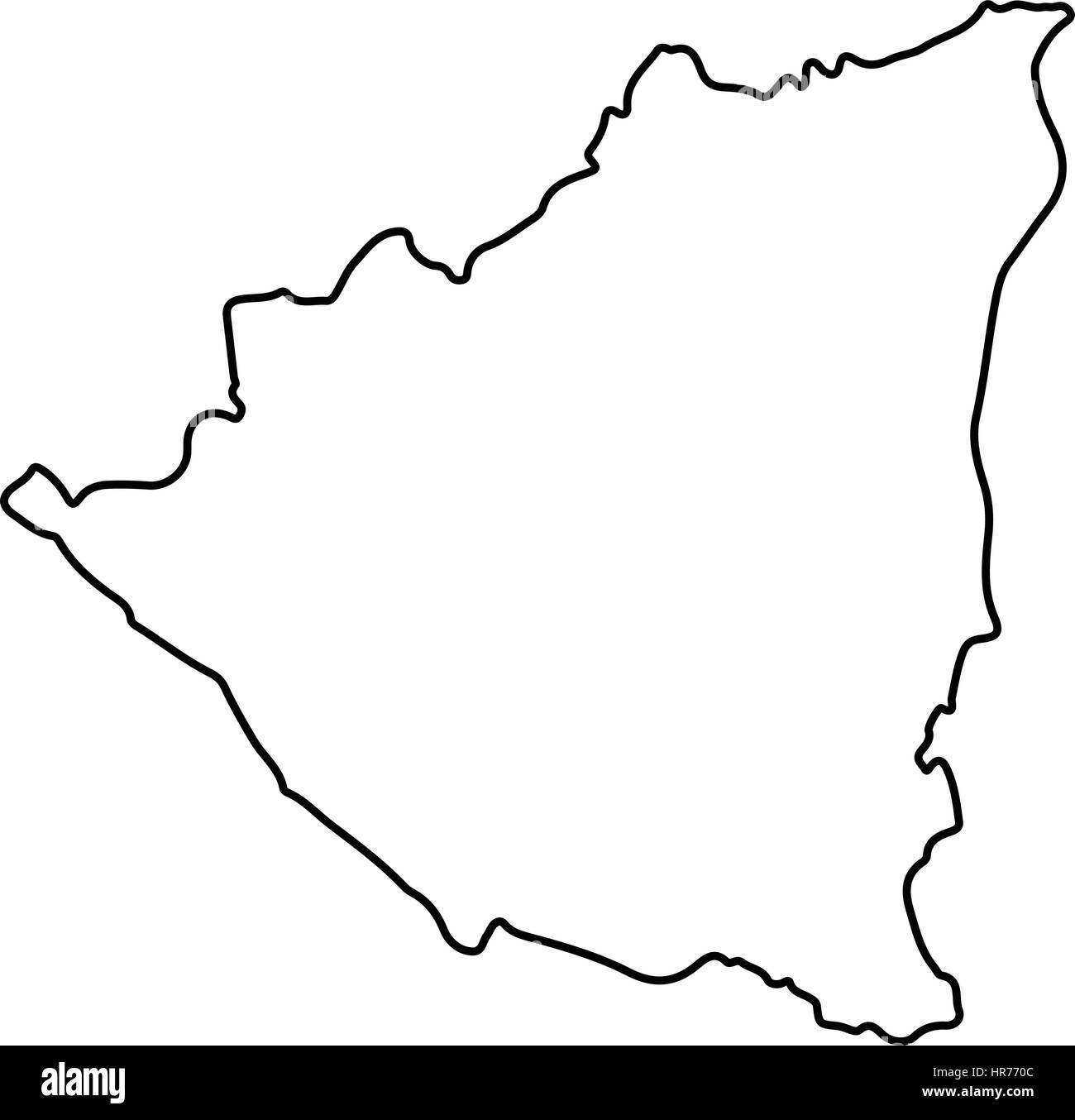 Nicaragua Map Outline