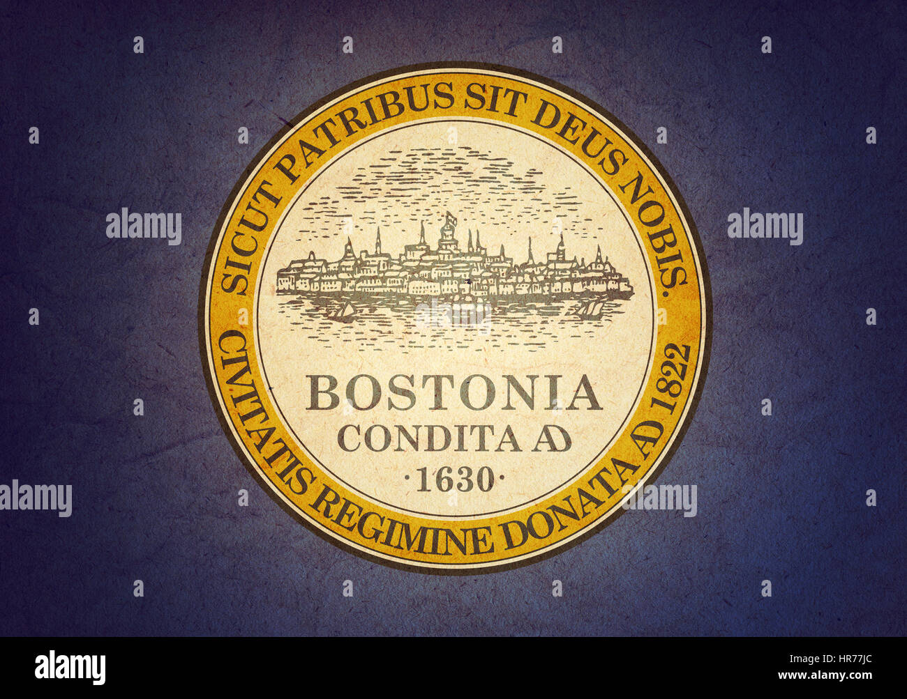 old vintage symbol of city of boston Stock Photo - Alamy