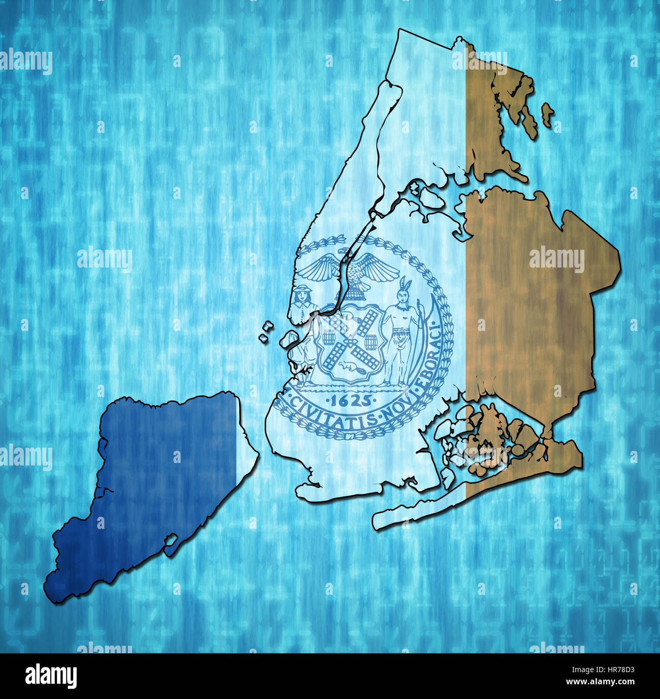 Political map new york city hi-res stock photography and images - Alamy