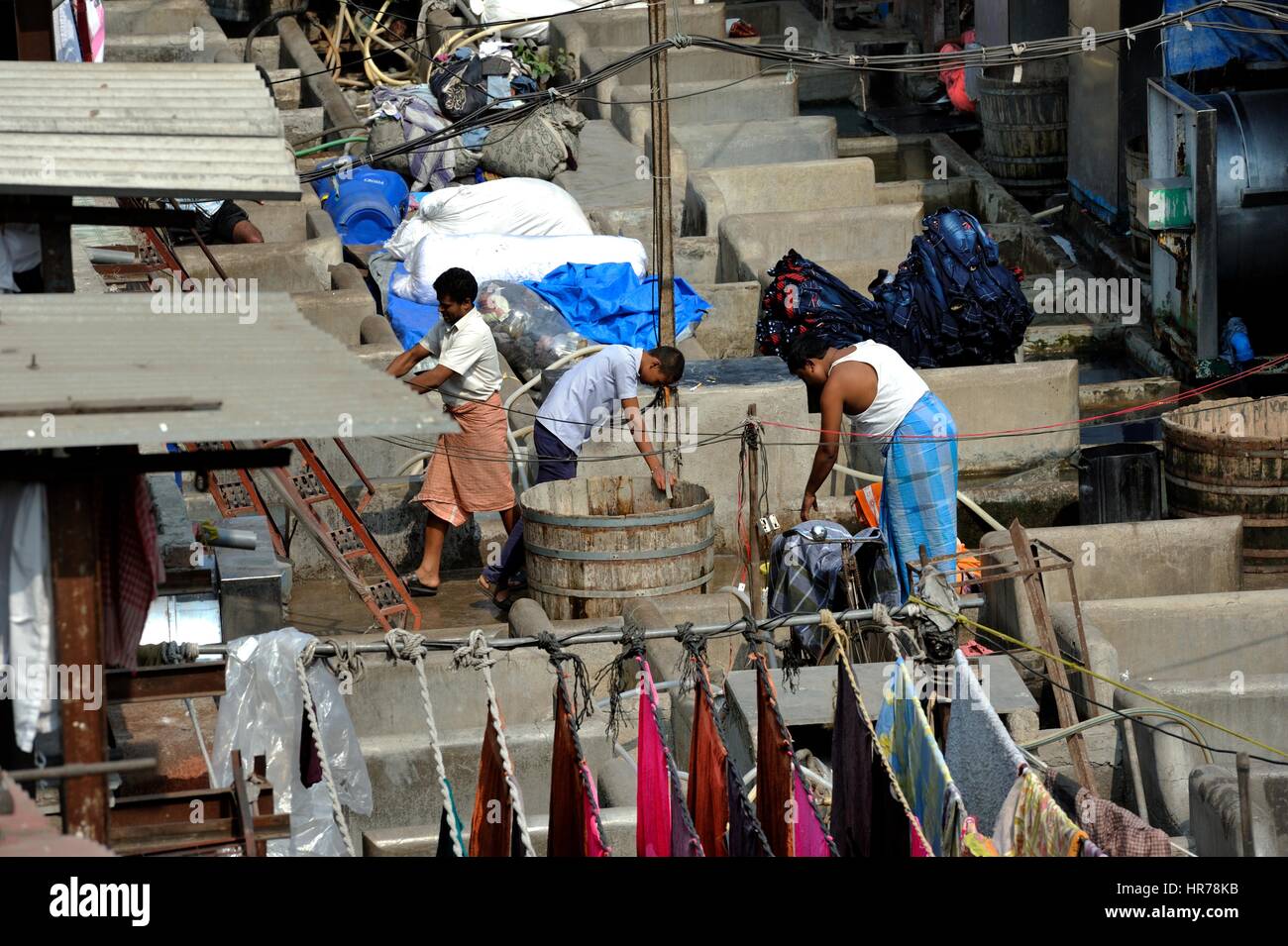 The laundry of Mumbai, India Stock Photo Alamy
