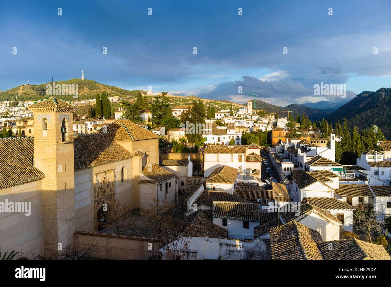 Santa Isabel la Real Monastery in the Unesco listed Albaicin quarter of Granada, Andalusia, Spain Stock Photo