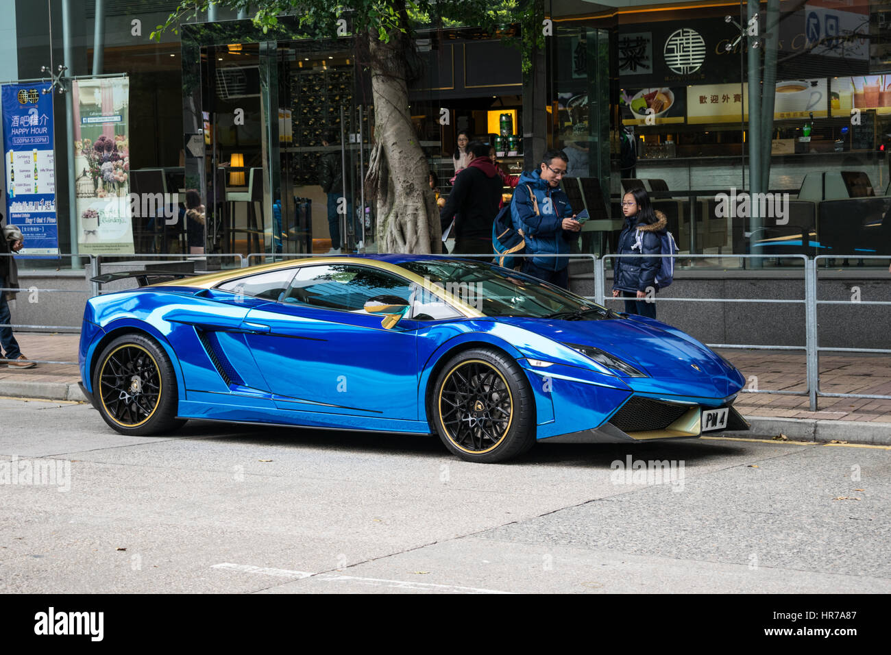 Orange Lamborghini. Supercars in Sloane Street for Supercar Sunday,  Knightsbridge, London, UK Stock Photo - Alamy