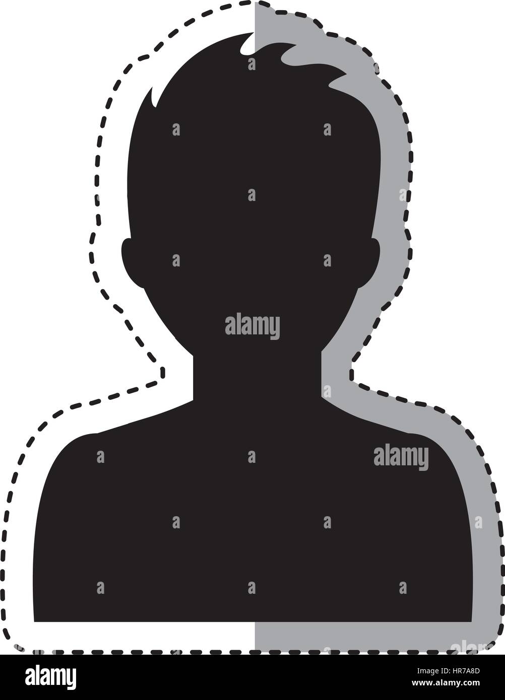 male profile silhouette icon Stock Vector Image & Art - Alamy