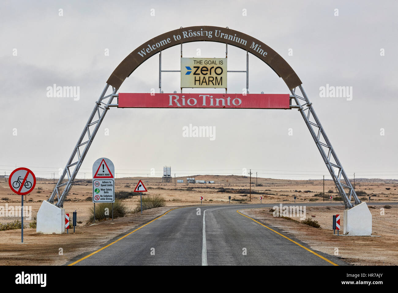 Rio Tinto Rossing Uranium Mine, Namibia, Africa Stock Photo