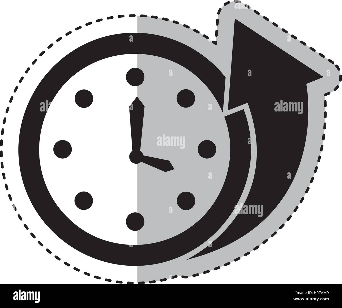 time clock wall with arrow Stock Vector Image & Art - Alamy