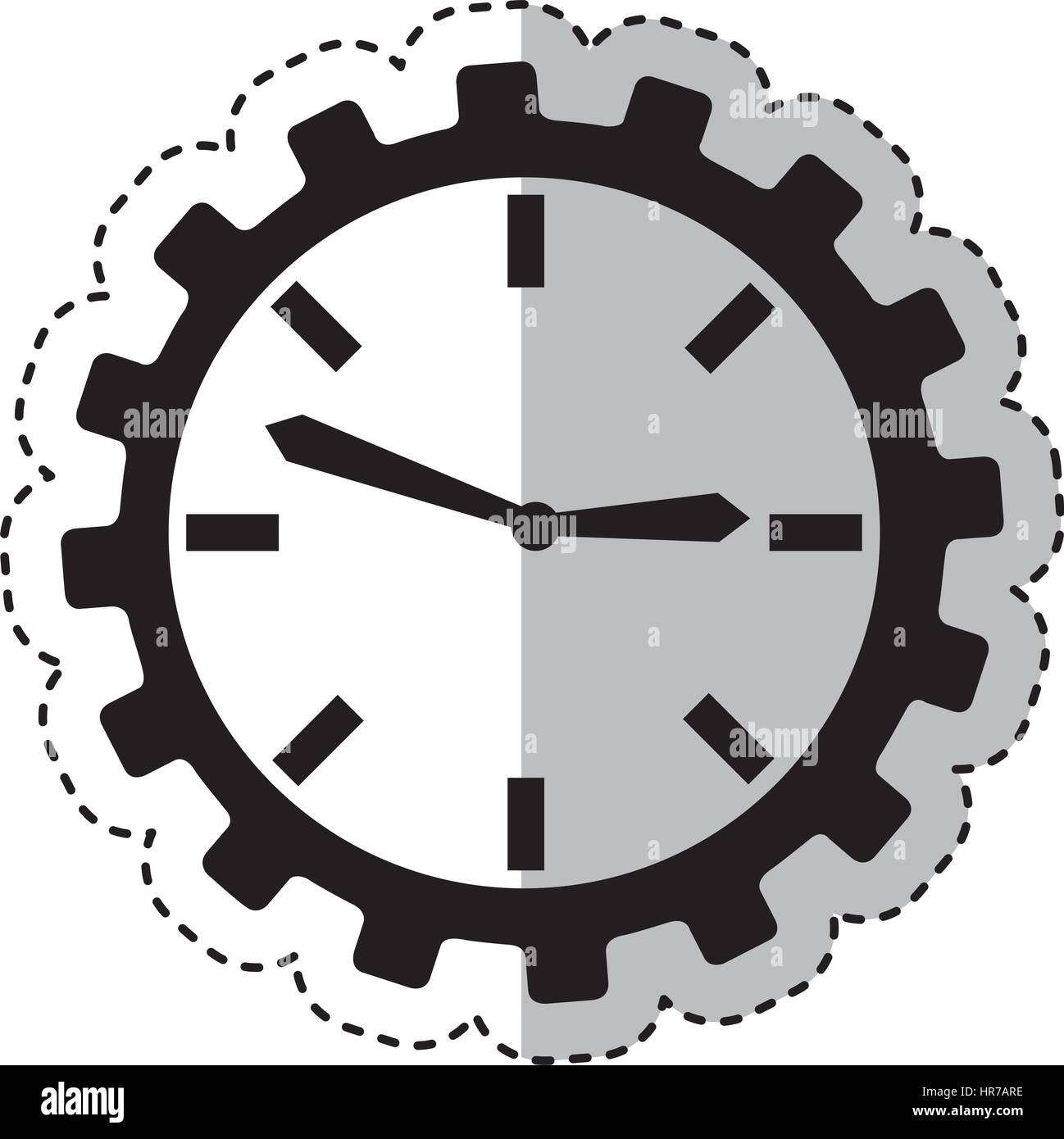 time clock isolated icon Stock Vector Image & Art - Alamy