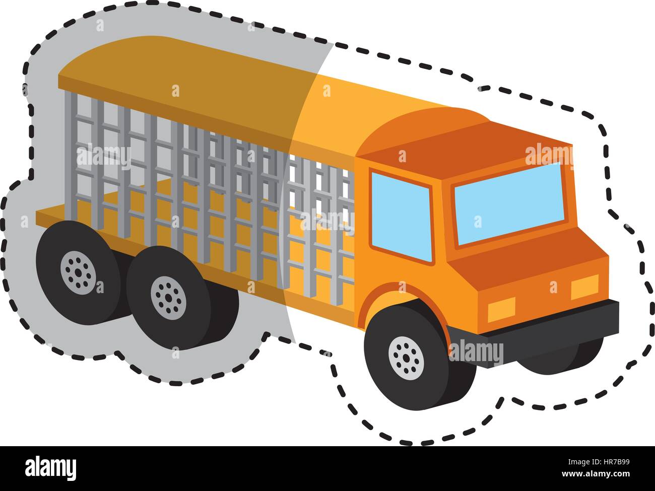 truck vehicle isometric icon Stock Vector Image & Art - Alamy