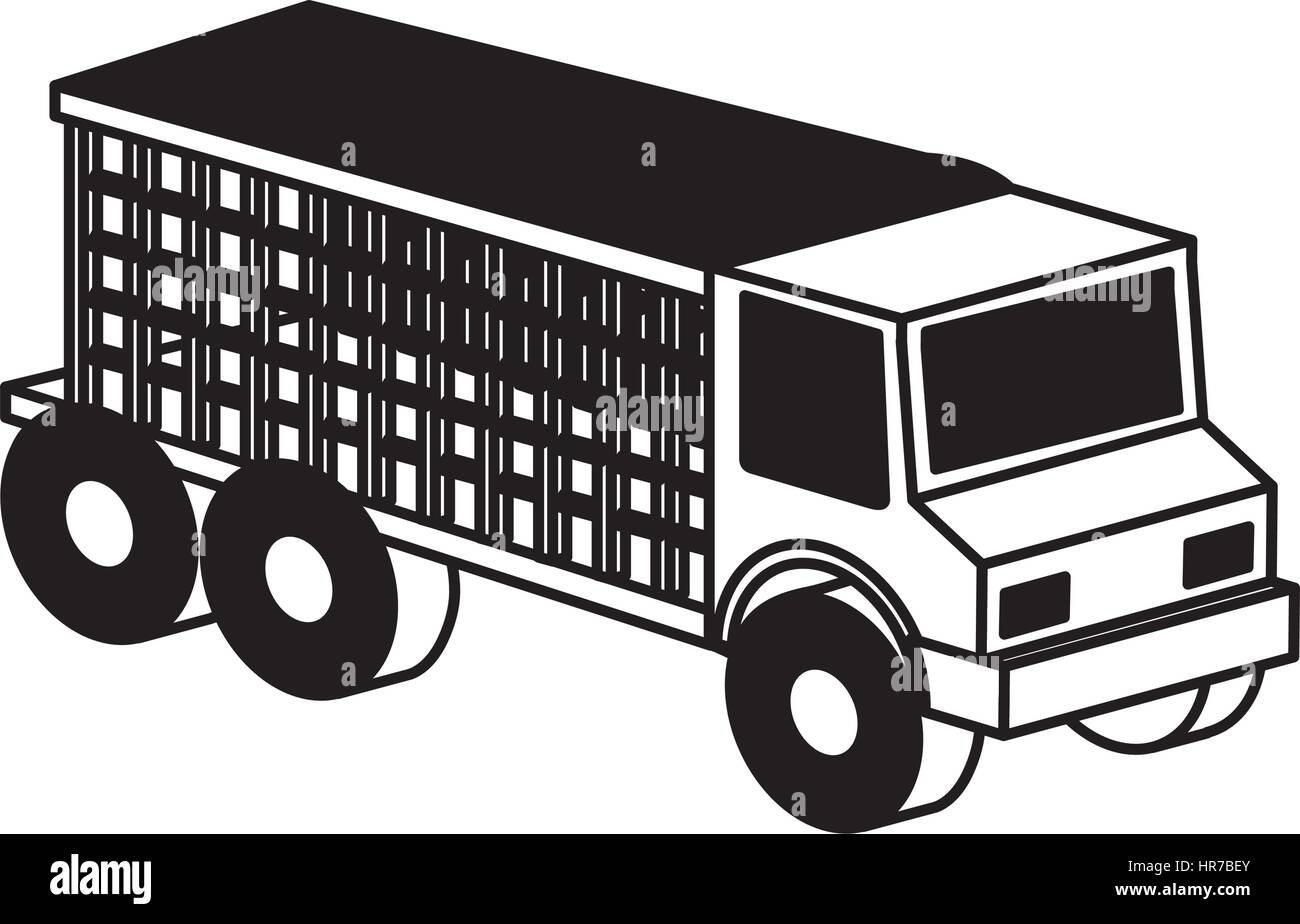 truck vehicle isometric icon Stock Vector Image & Art - Alamy