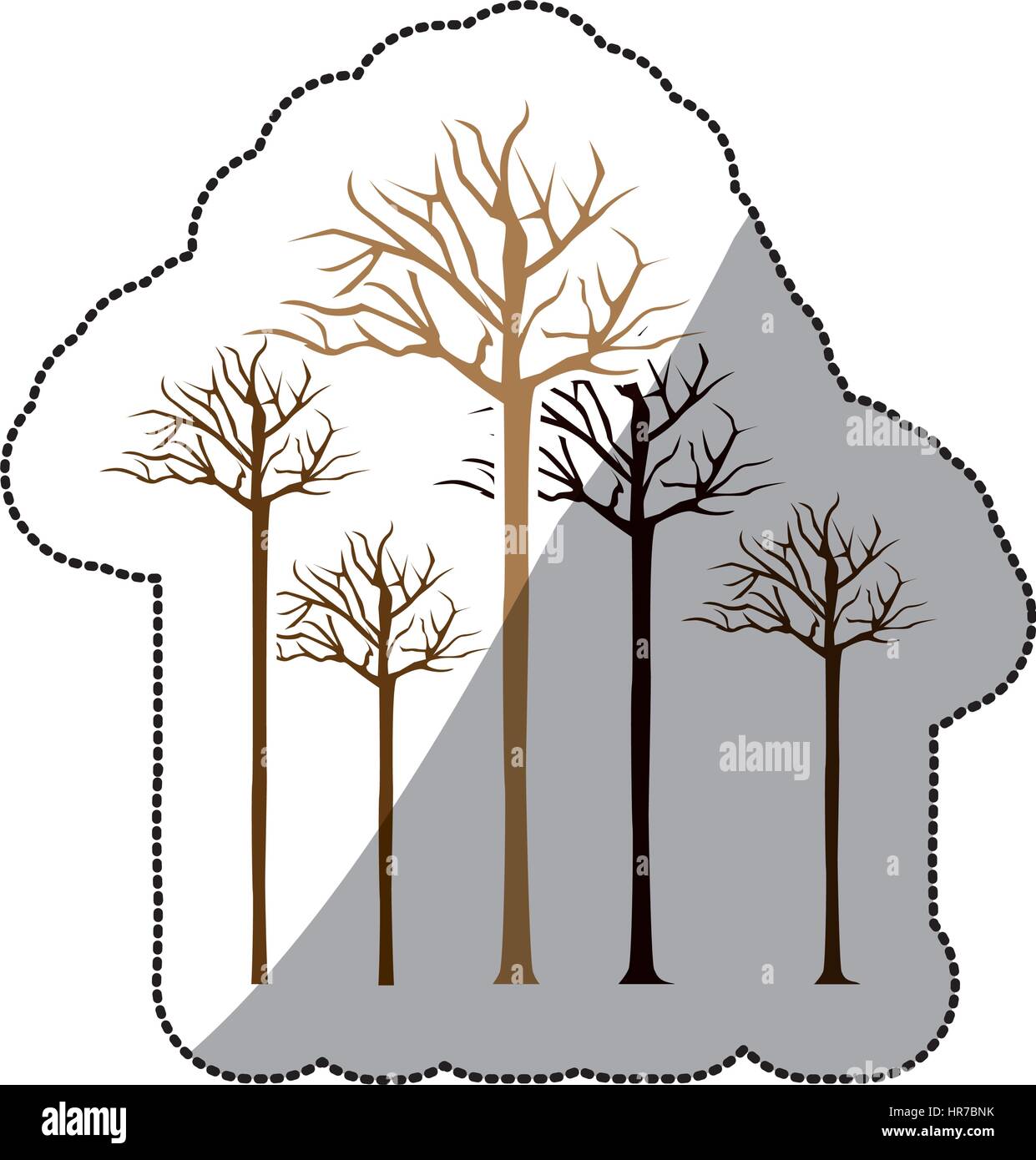 color bare oak trees icon Stock Vector Image & Art - Alamy