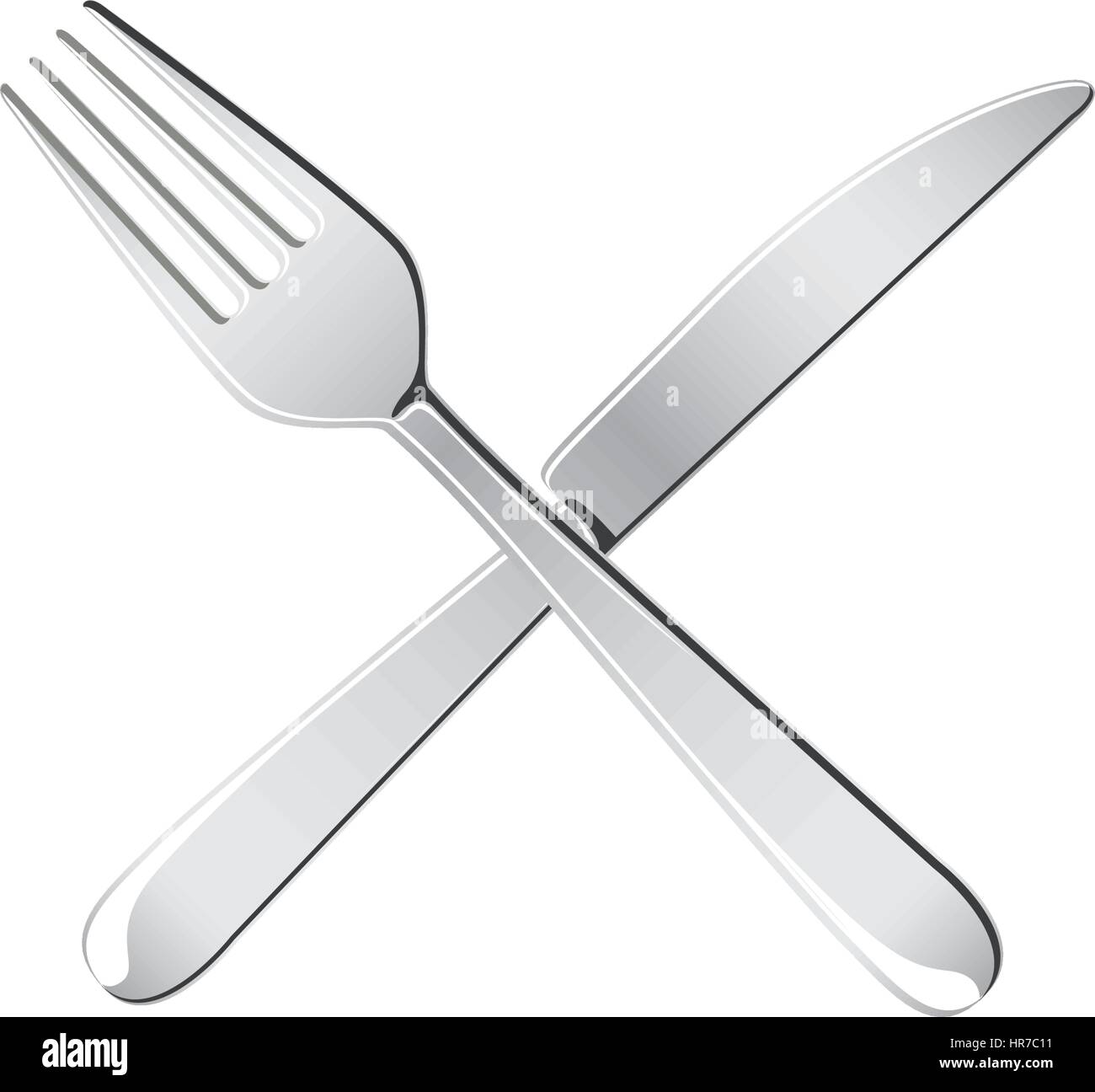 sticker white knife and fork icon Stock Vector Image & Art - Alamy