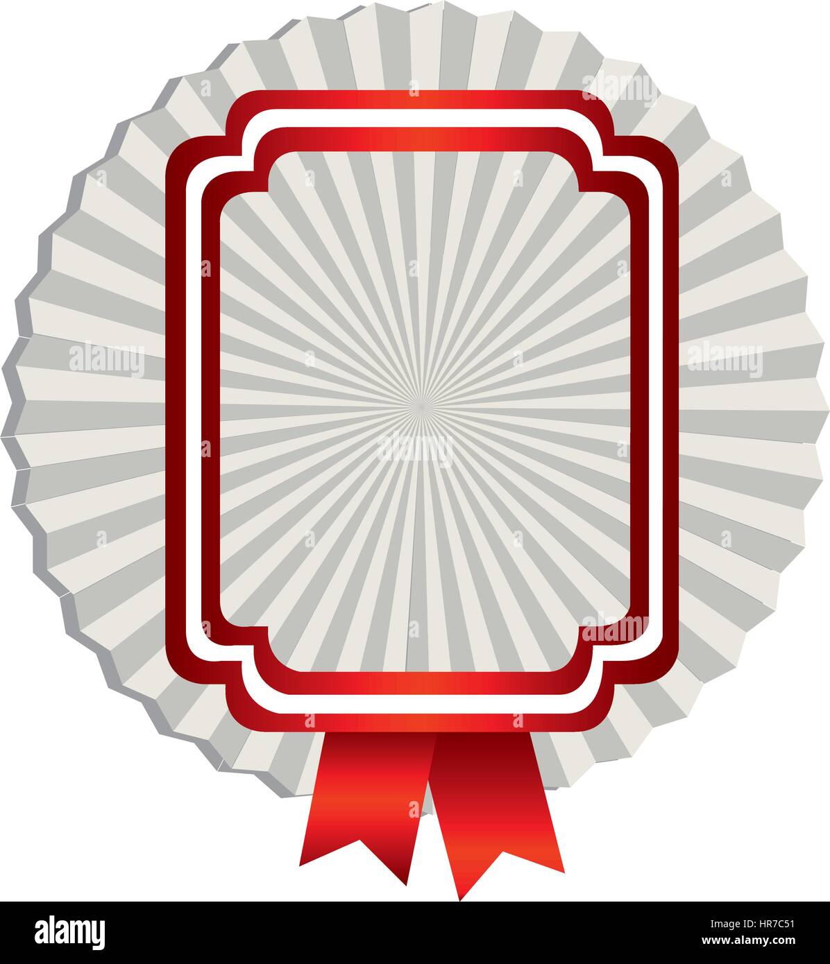 emblem squard border with red ribbon icon Stock Vector Image & Art - Alamy