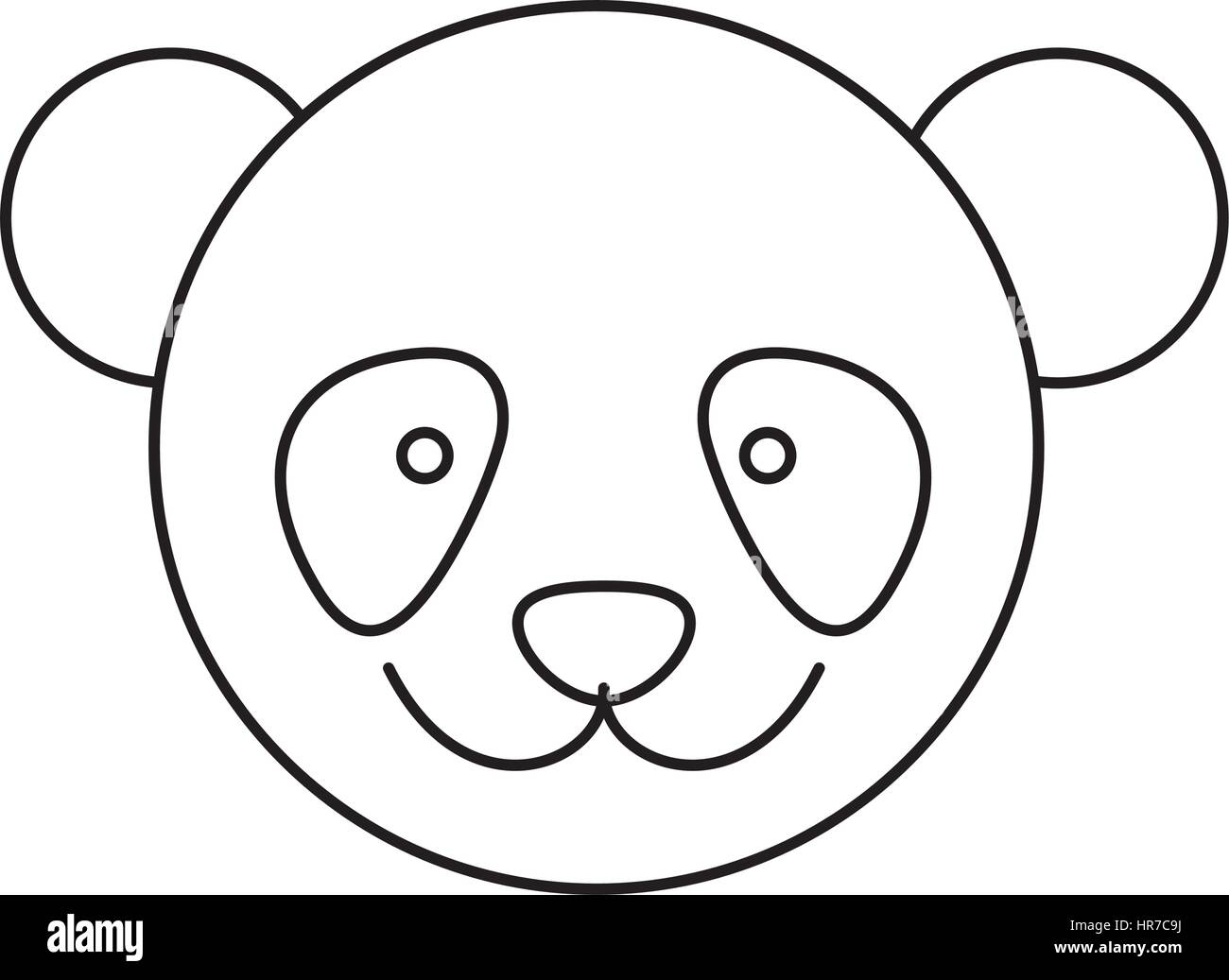 Border design panda illustration hi-res stock photography and images ...