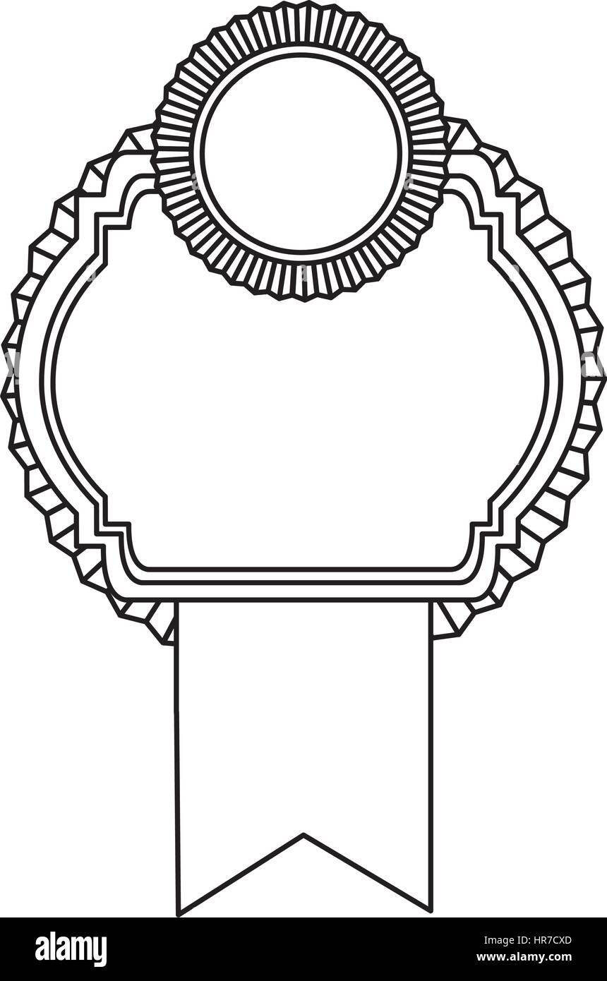 figure emblem border form with ribbon icon Stock Vector Image & Art - Alamy
