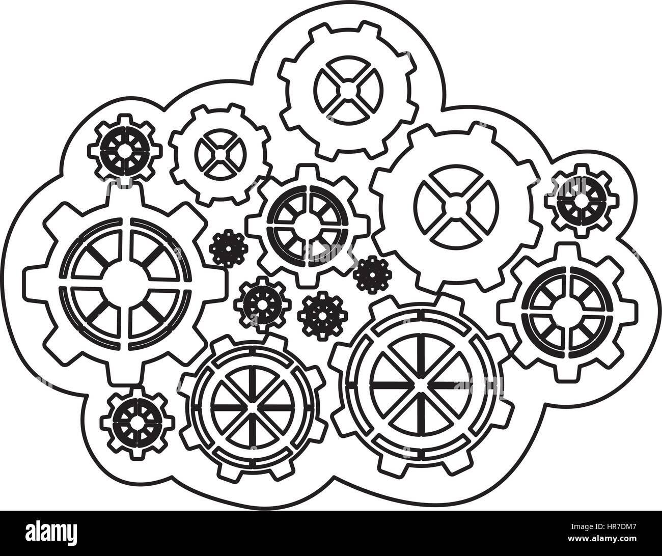 figure gears icon image Stock Vector Image & Art - Alamy
