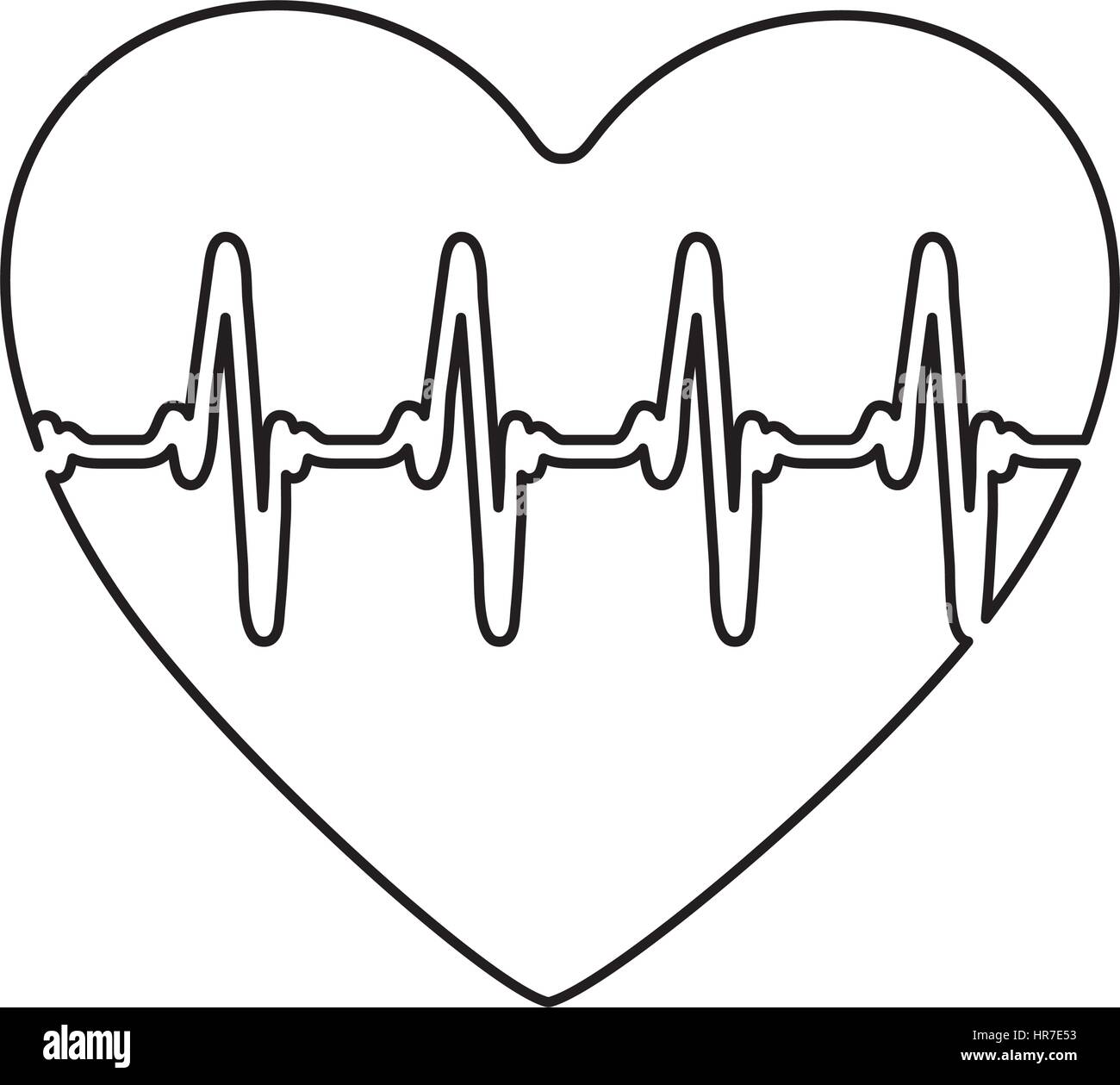 figure symbol heartbeat icon stock Stock Vector Image & Art - Alamy