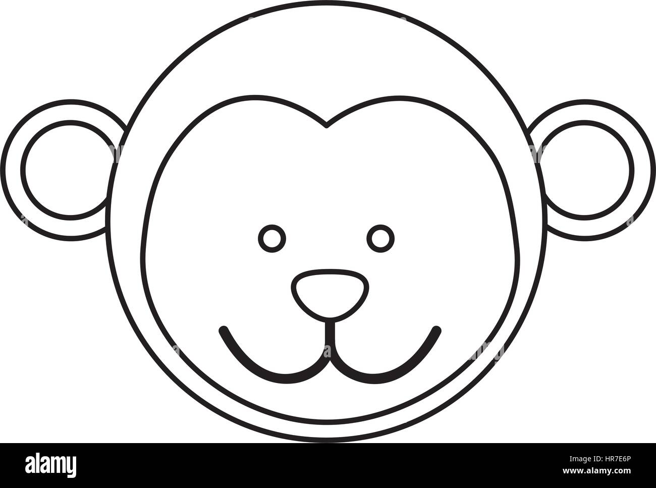 figure face monkey icon Stock Vector Image &amp; Art - Alamy