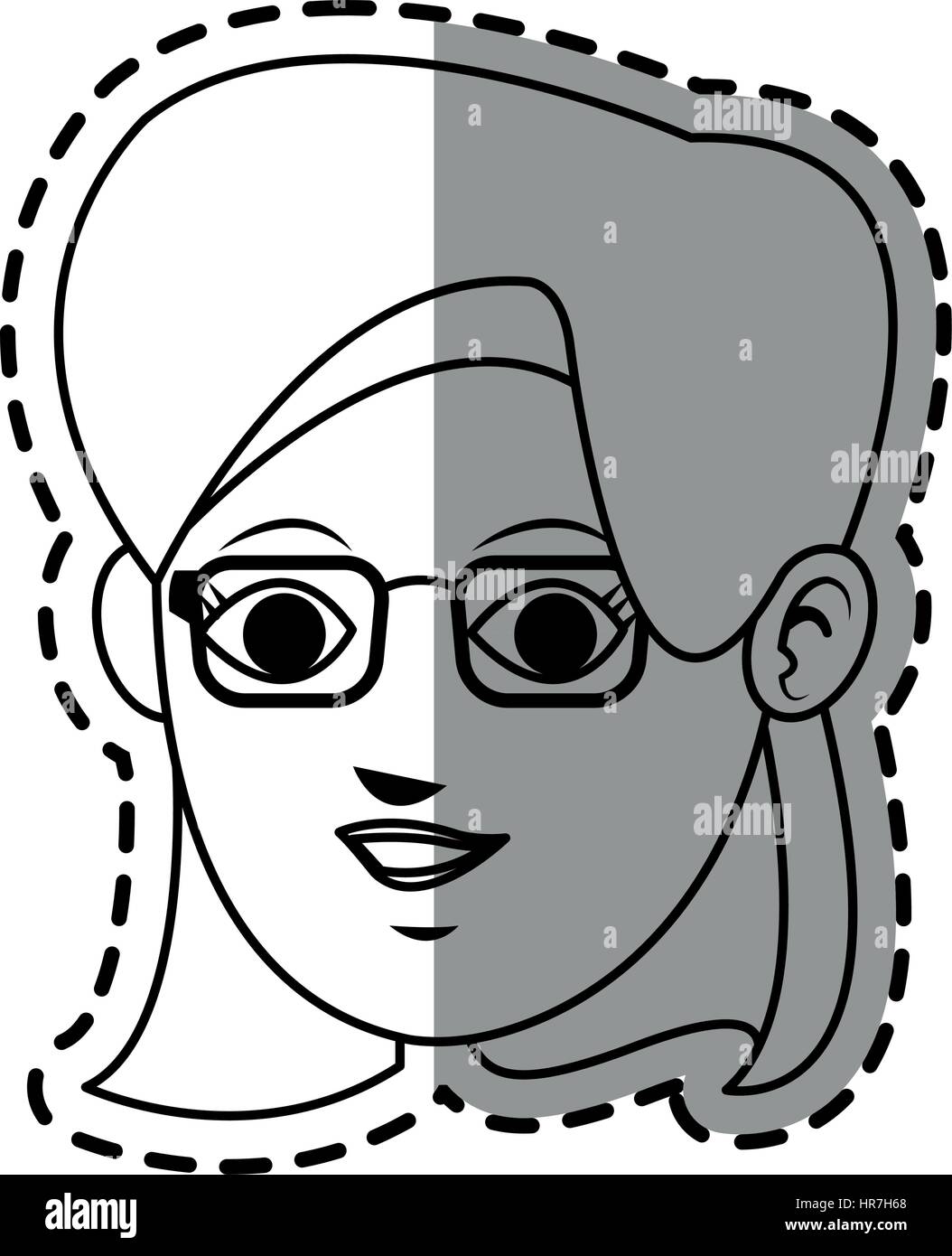 face of young woman icon image Stock Vector Image & Art - Alamy