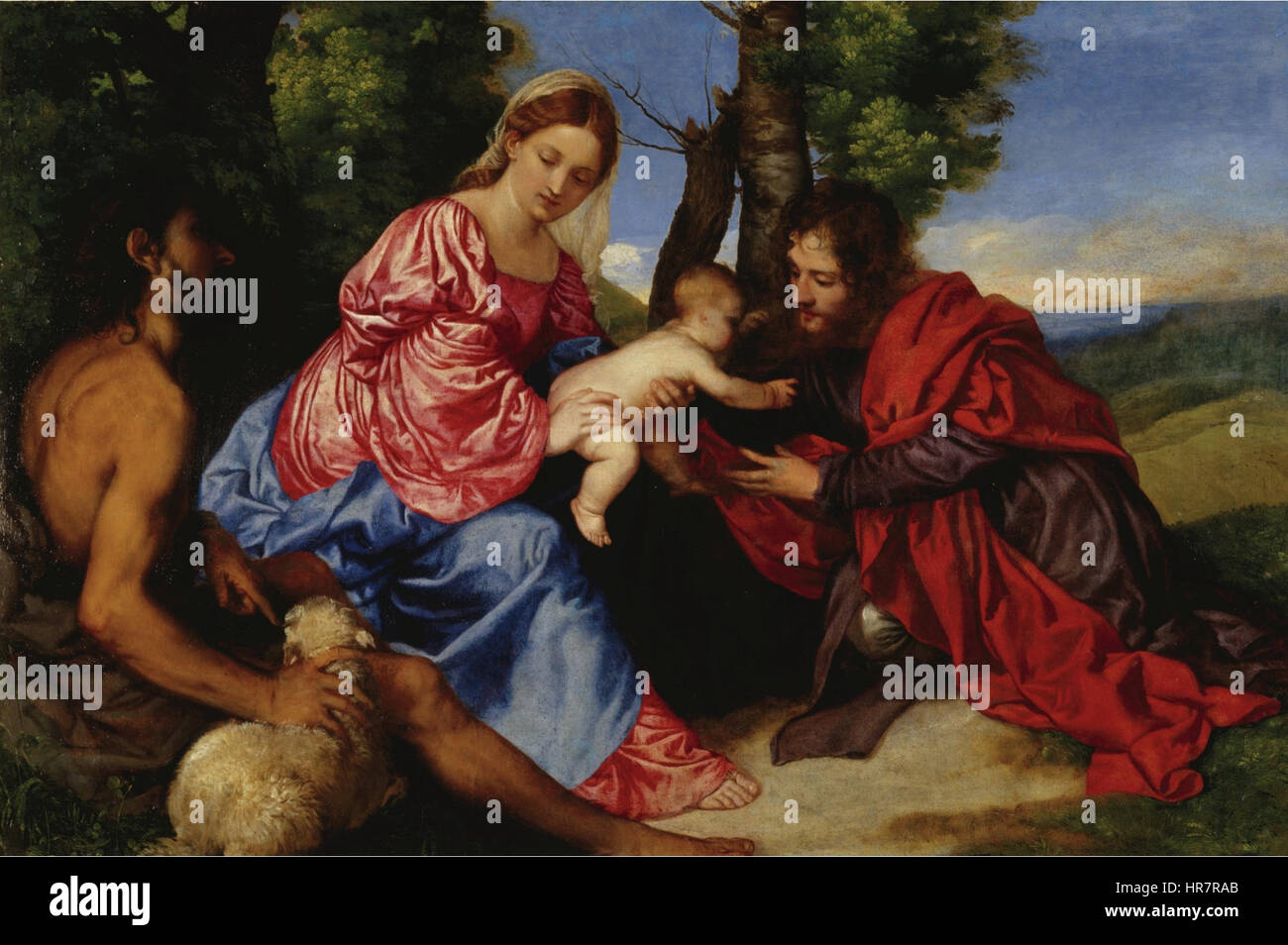 Tiziano, sacra conversazione edimburgo Stock Photo