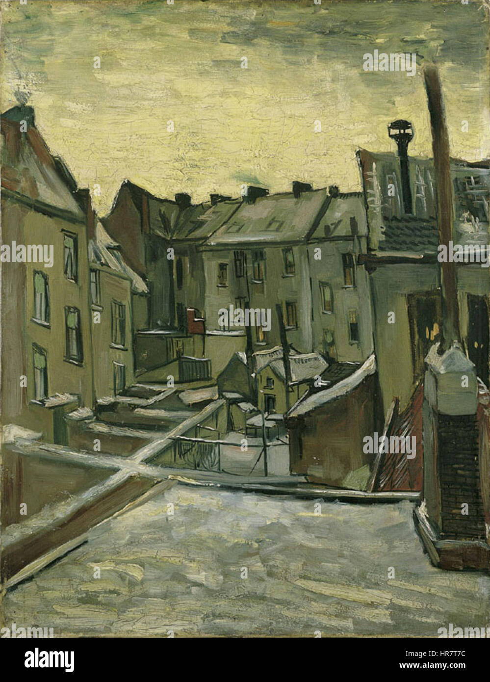 VanGogh-Houses Seen from the Back Stock Photo