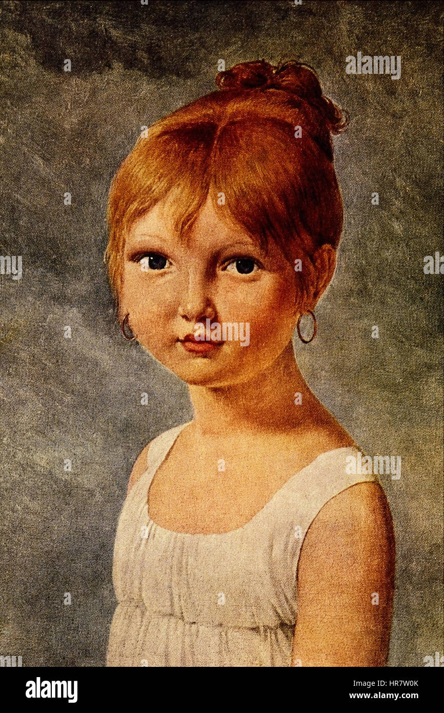 The Artist's Daughter PierreNarcisse de Guerin Stock Photo Alamy