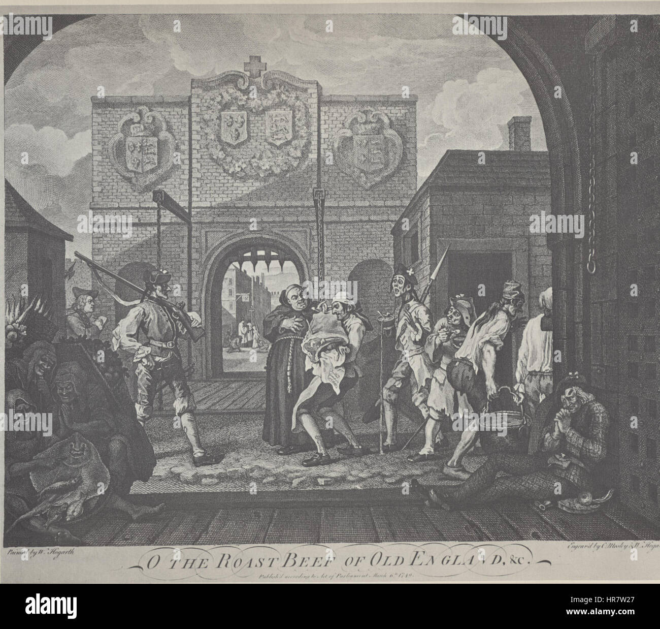 William Hogarth O the Roast Beef of Old England Stock Photo Alamy