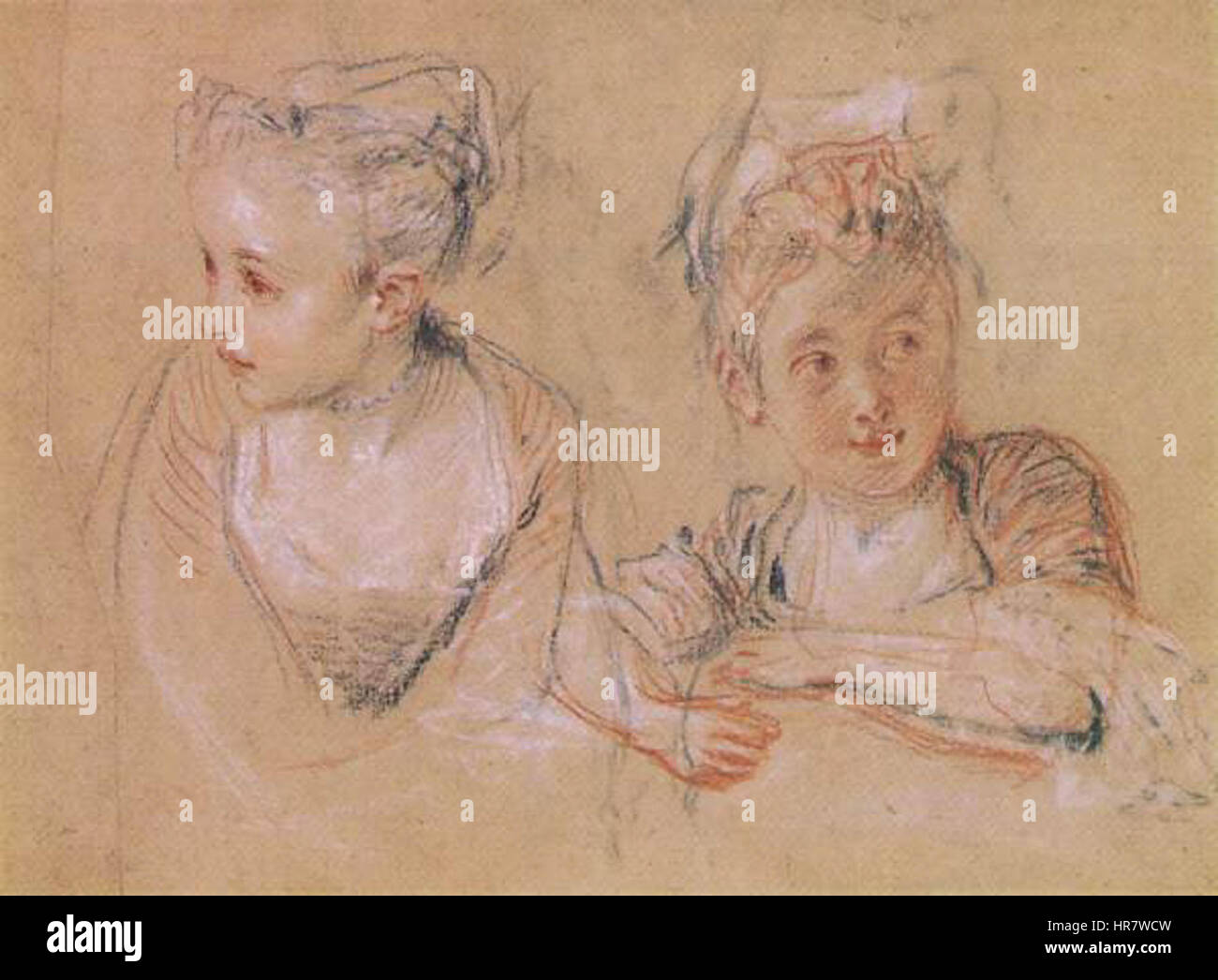 Antoine Watteau’s 'Jeune Fille' (Young Girl) presents an elegant ...