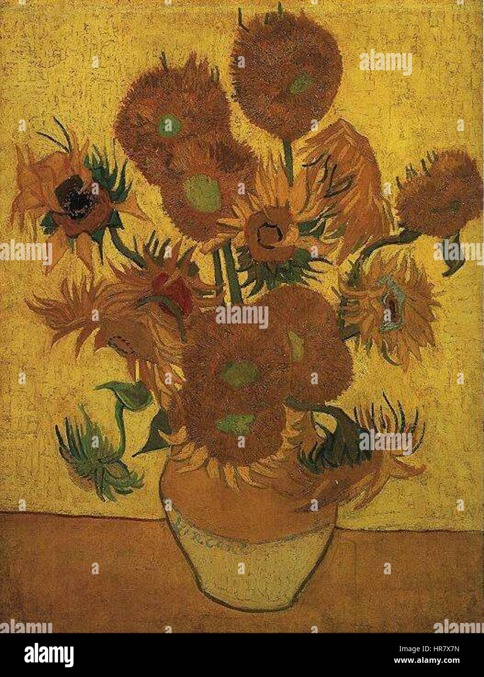 Van Gogh Vase with Fifteen Sunflowers Amsterdam Stock Photo Alamy
