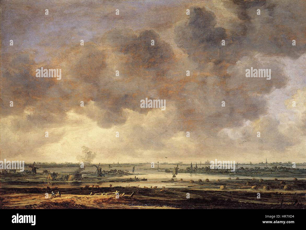 View of the Haarlemmermeer 1646 Jan van Goyen Stock Photo