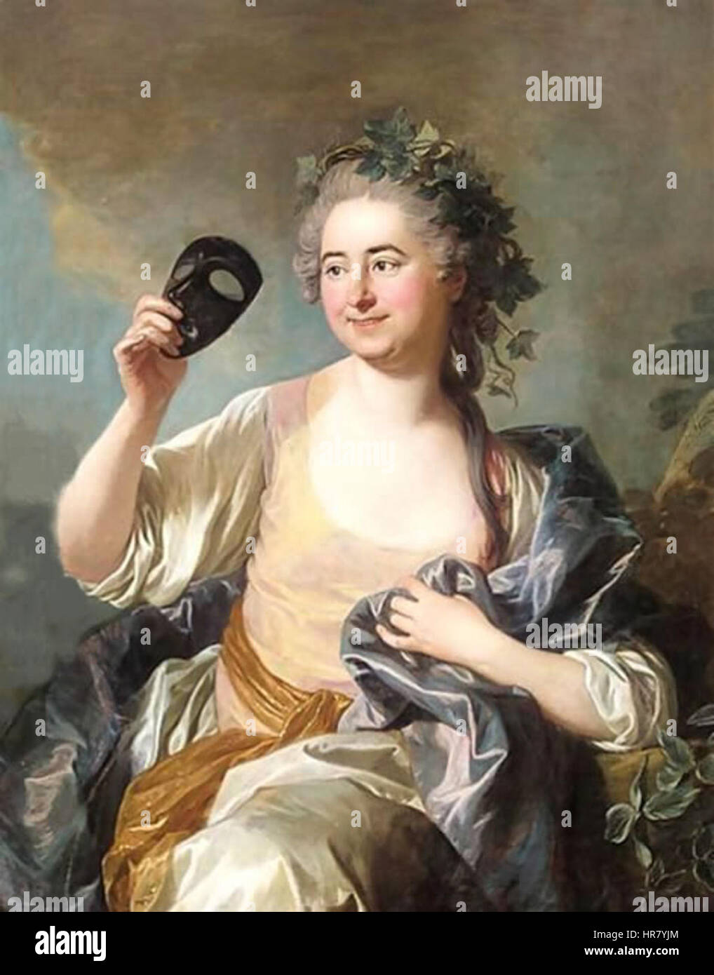 Thalia, Muse Of Comedy by Louis-Michel van Loo Stock Photo