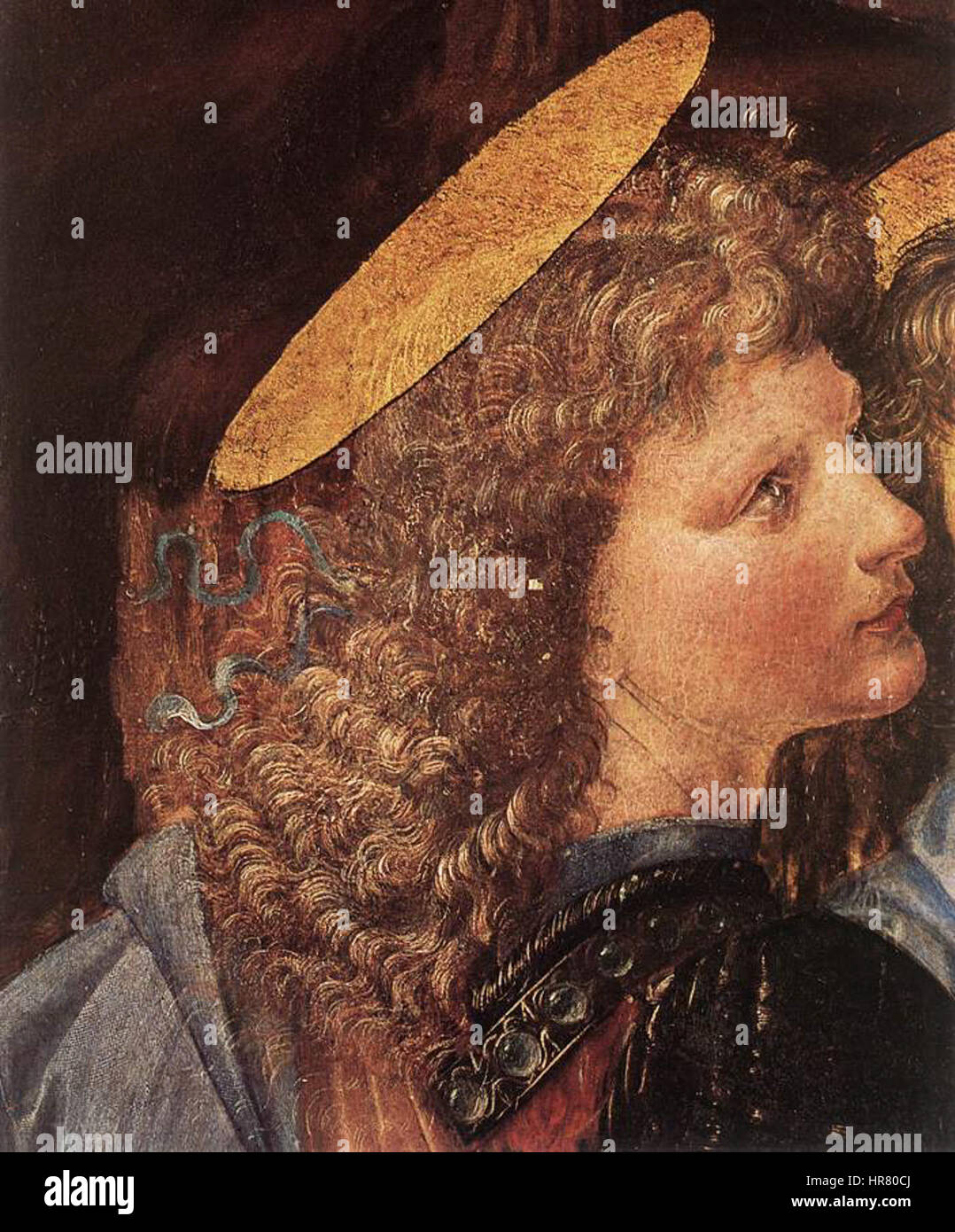 Verrocchio e leonardo, battesimo di cristo 02 Stock Photo Alamy