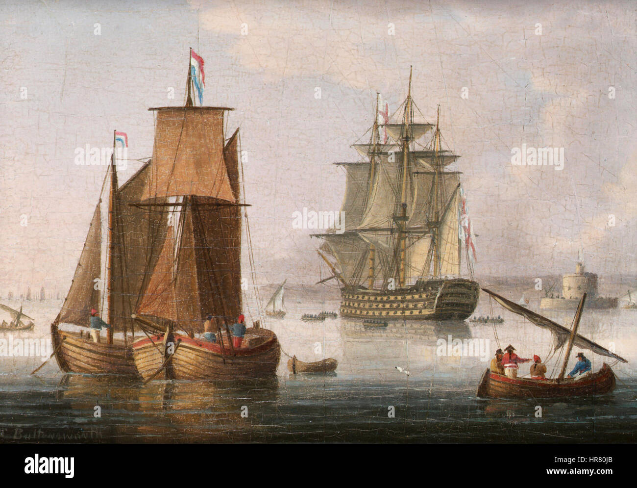 British warship 18th century hi-res stock photography and images - Alamy