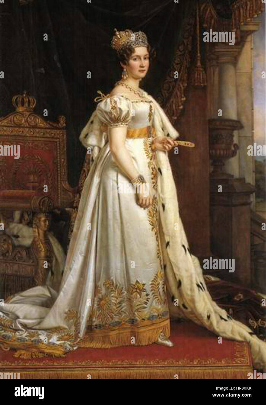 Therese of Saxe-Hildburghausen, by Joseph Stieler Stock Photo