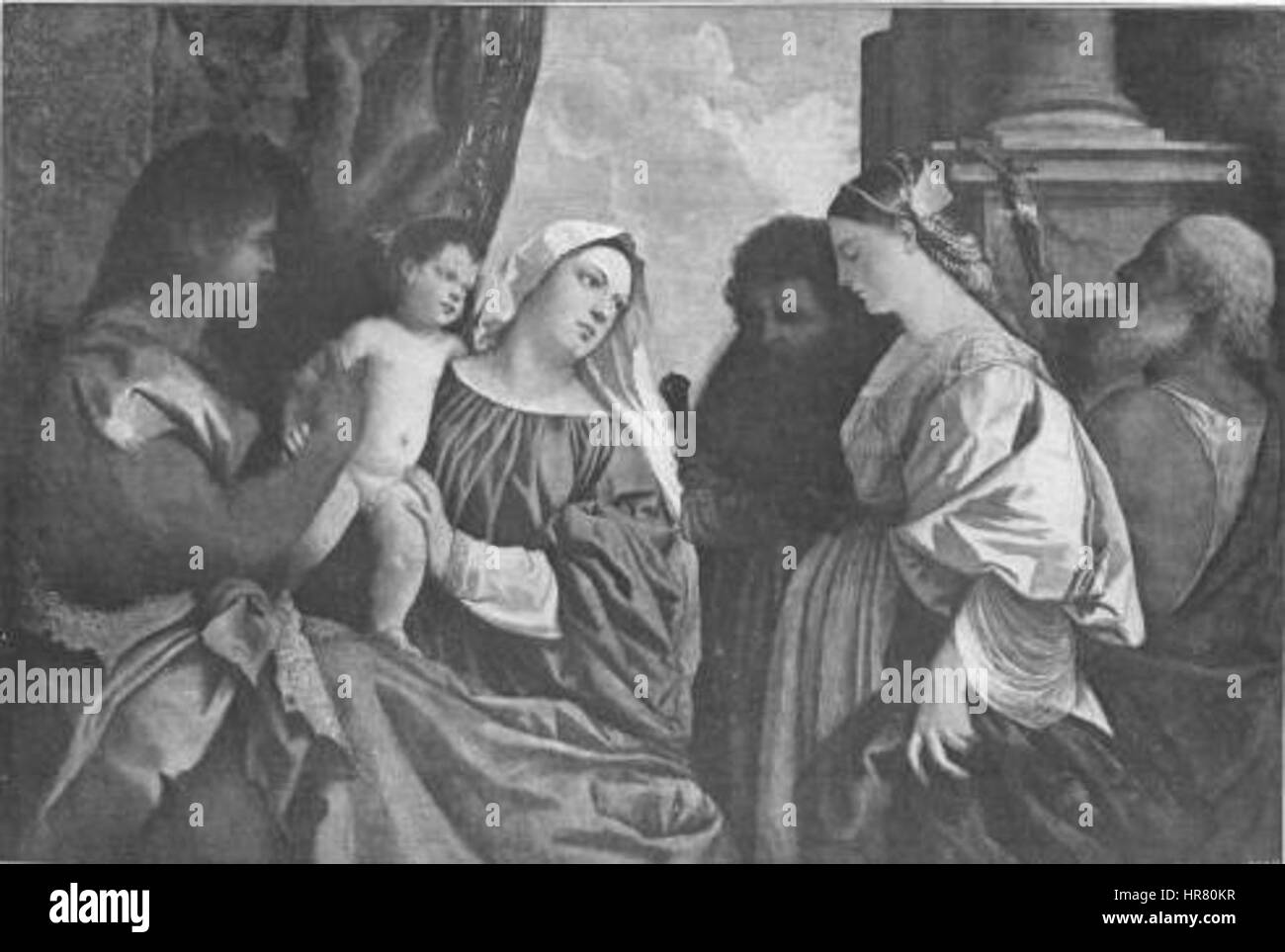 Tiziano, sacra conversazione di dresda Stock Photo