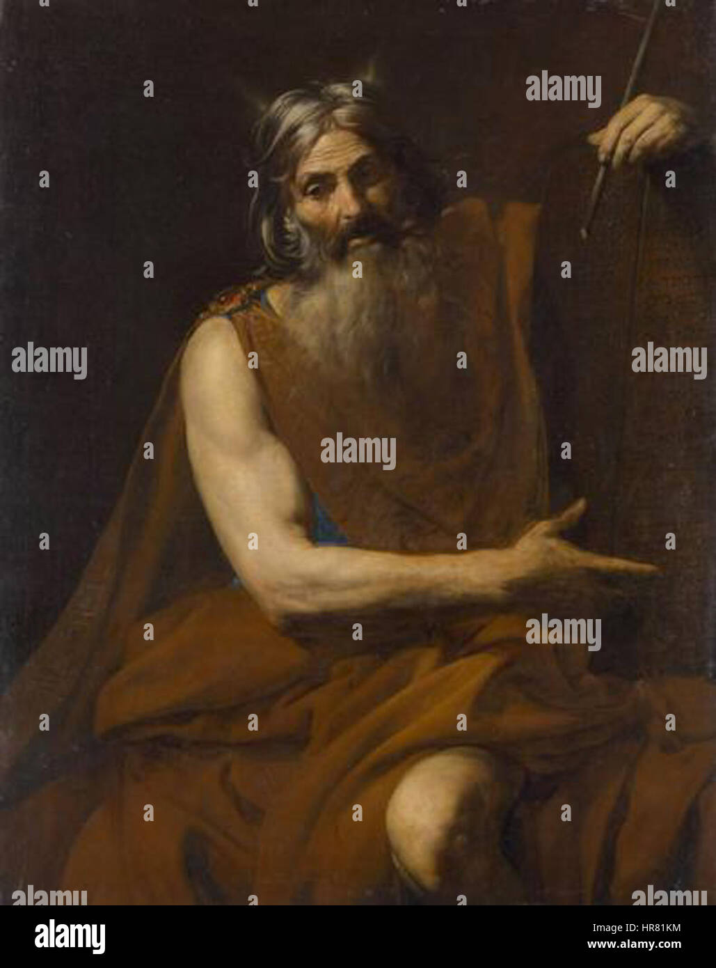 Valentin de Boulogne.Moses01 Stock Photo