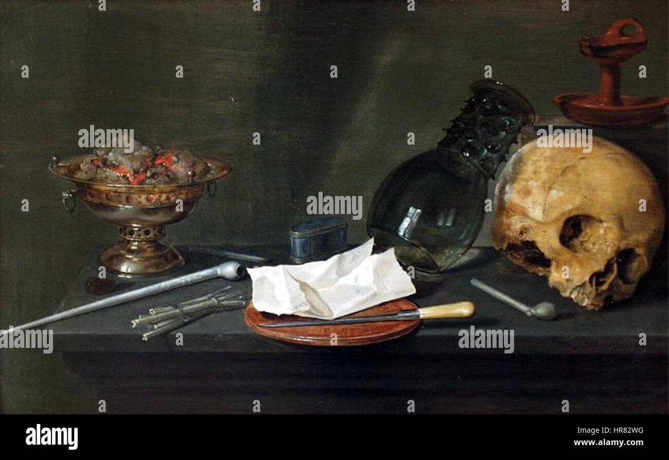 Willem Claeszoon Heda- Still Life - Vanitas Stock Photo