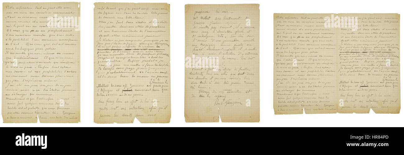 Vincent van Gogh and Paul Gauguin Letter VGM 716 Stock Photo Alamy