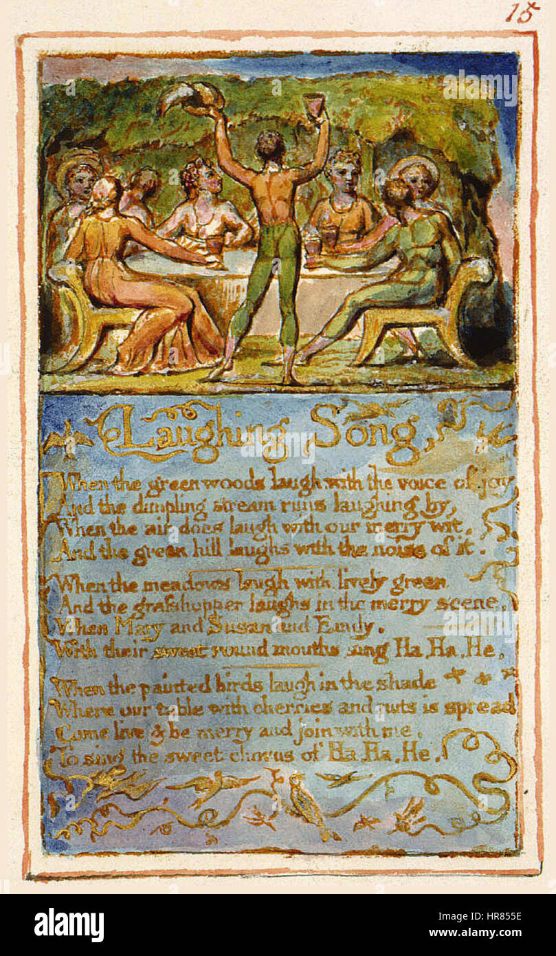 Songs of Innocence and of Experience, copy AA (Fitzwilliam Museum) object 15 Laughing Song Stock Photo
