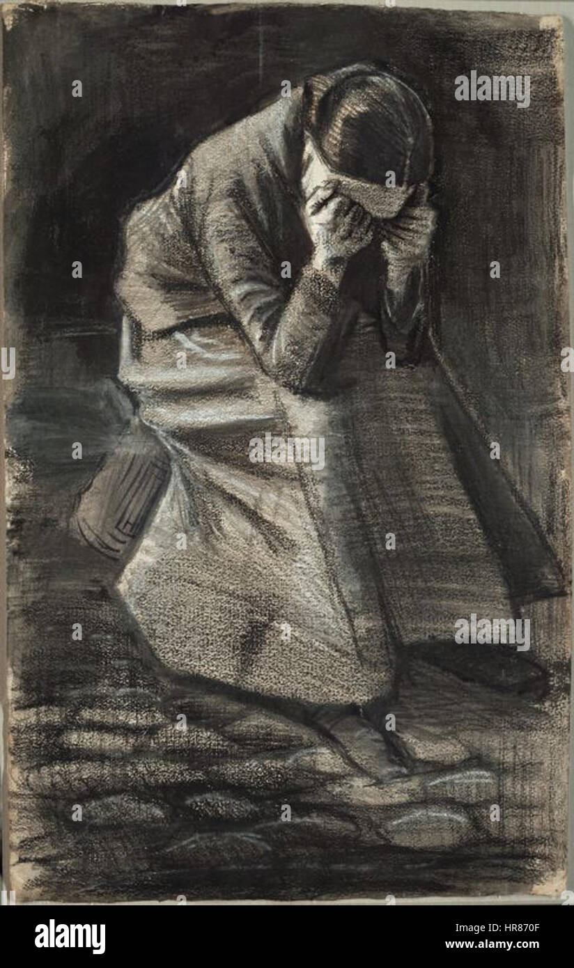 Vincent van Gogh - Weeping Woman (F1069) Stock Photo