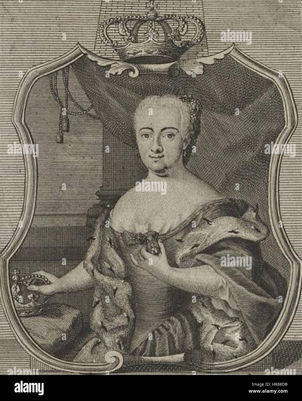 Sophia Charlotte of Brandenburg-Bayreuth, duchess of Saxe-Eisenach and Saxe-Weimar Stock Photo