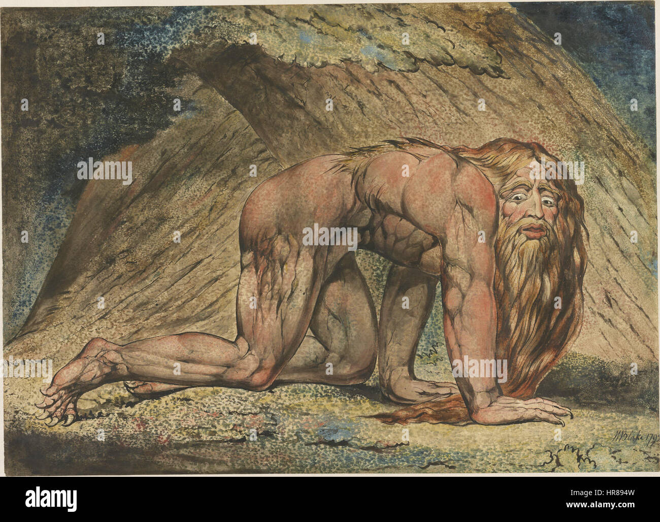 William Blake - Nebuchadnezzar (Minneapolis) Stock Photo