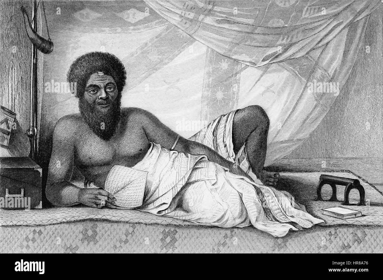Thakombau, Vu-ni-valu, King of Mbau Fiji (London. A. Heylin, 1858) Stock Photo