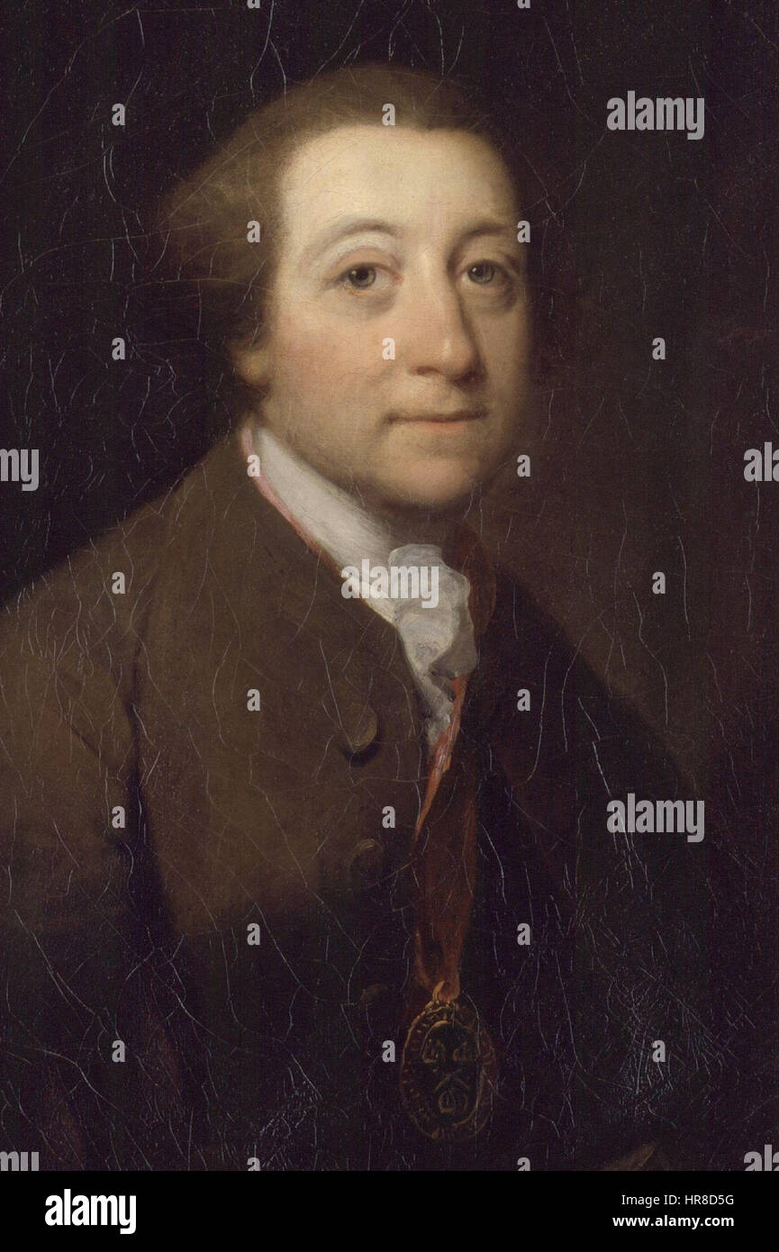 William Whitehead by Benjamin Wilson (crop Stock Photo Alamy