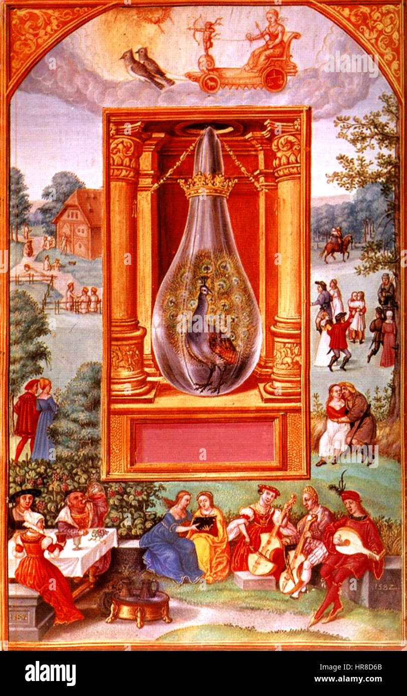 'Splendor Solis' depicts Venus with a peacock’s tail, symbolizing ...