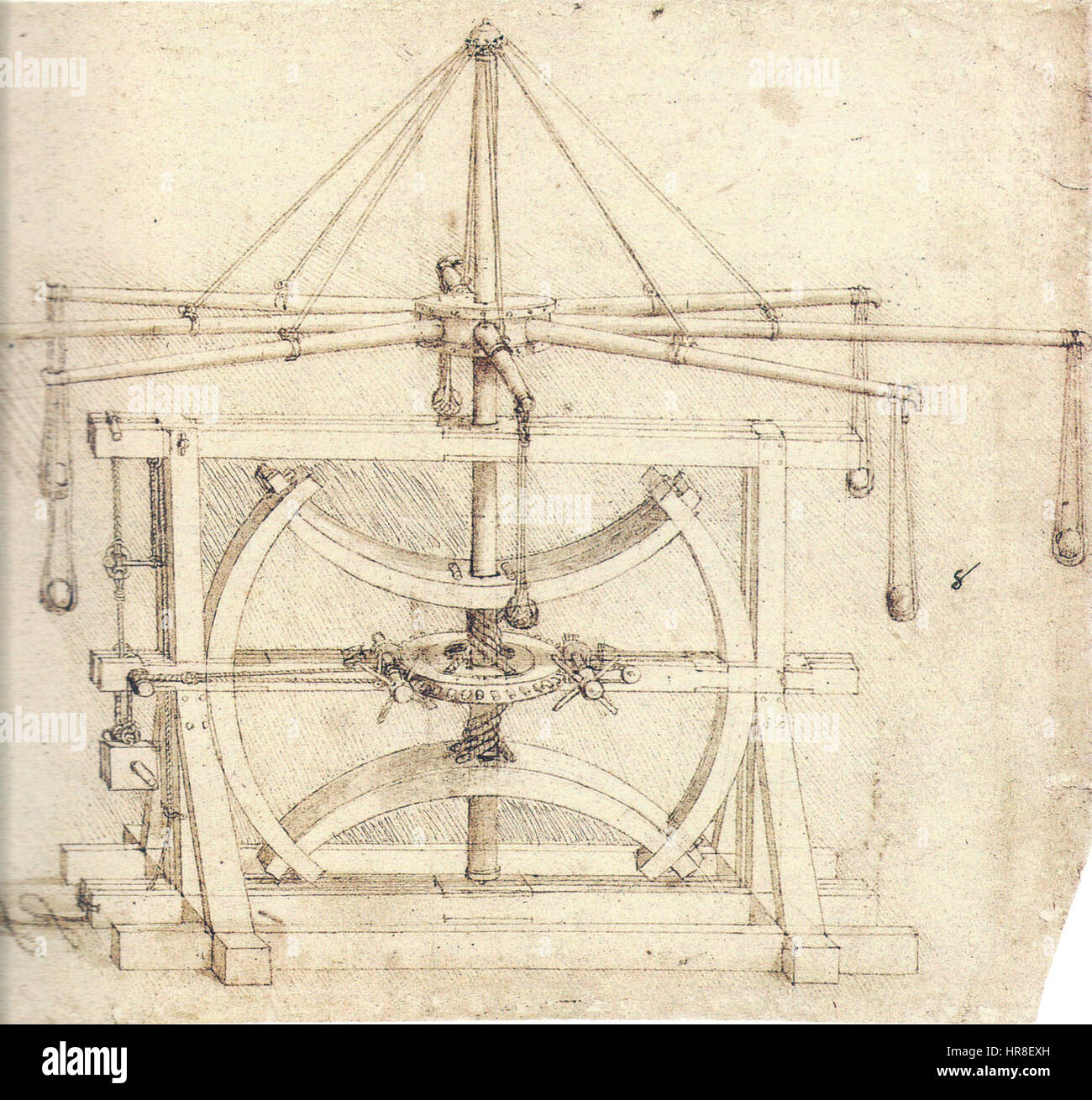 Vinci, Leonardo Da - Volano (meccanica) Stock Photo