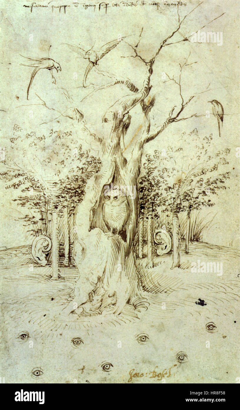 The Trees Have Ears and the Field Has Eyes by Hieronymus Bosch Stock