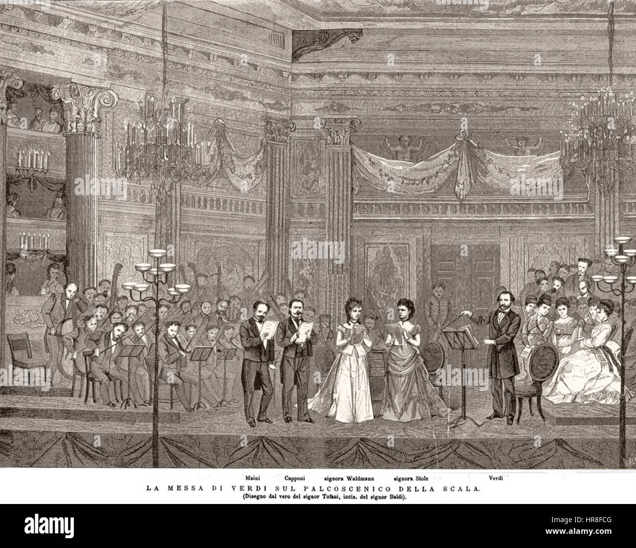 Verdi Requiem La Scala premiere by Tofani Stock Photo